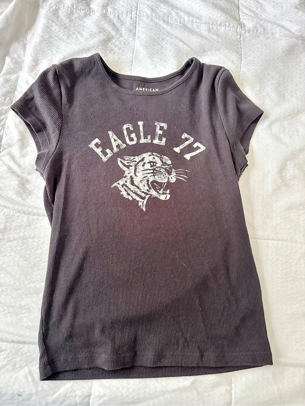 American Eagle Graphic Ribbed Tee Size XS